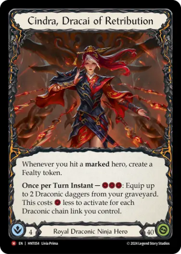 [054]【EN】報復のドラカイ、シンドラ/Cindra, Dracai of Retribution【HNT】[Royal Draconic Ninja][M]