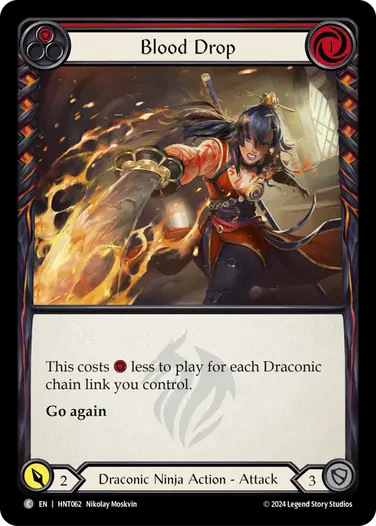 [062]【EN】滴る血/Blood Drop[赤]【HNT】[Draconic Ninja][C]