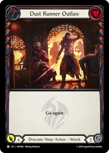 [066]【EN】灰駆けの無法者/Dust Runner Outlaw[赤]【HNT】[Draconic Ninja][C]