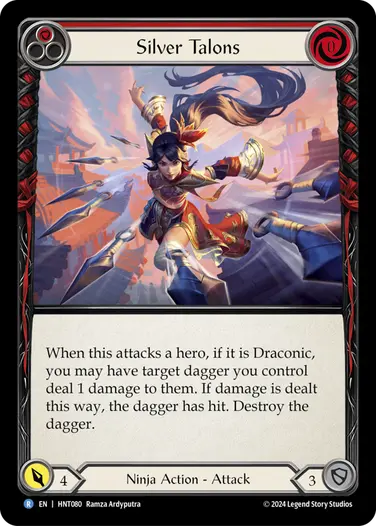 [080]【EN】銀の鋭爪/Silver Talons[赤]【HNT】[Ninja][R]