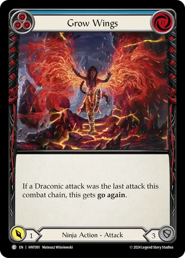 [091]【EN】翼の増進/Grow Wings[青]【HNT】[Ninja][C]