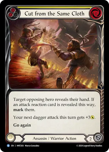 [203]【EN】酷似した切味/Cut from the Same Cloth[黄]【HNT】[Assassin Warrior][R]