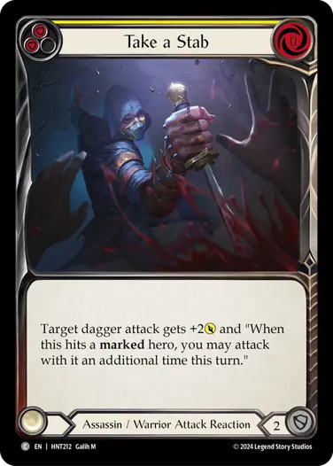 [212]【EN】切り刺し/Take a Stab[黄]【HNT】[Assassin Warrior][C]