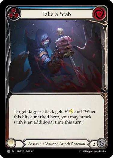 [213]【EN】切り刺し/Take a Stab[青]【HNT】[Assassin Warrior][C]