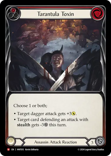 [015]【EN】【Rainbow Foil】タランチュラの毒素/Tarantula Toxin[赤]【HNT】[Assassin][M]