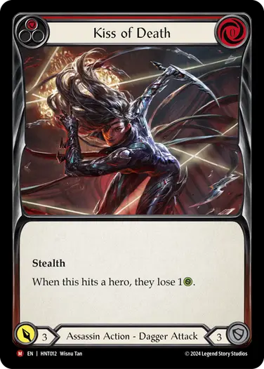 [012]【EN】【Rainbow Foil】死の接吻/Kiss of Death[赤]【HNT】[Assassin][M]