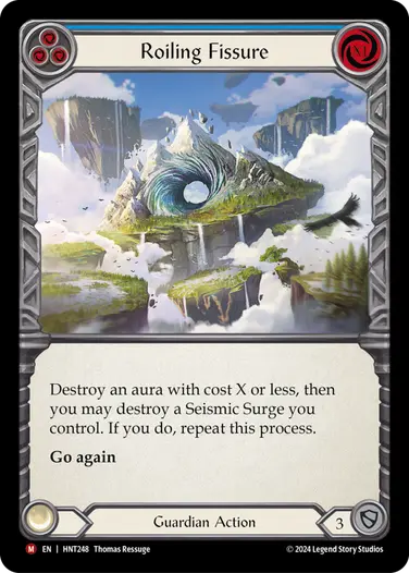 [248]【EN】【Rainbow Foil】渦巻く亀裂/Roiling Fissure[青]【HNT】[Guardian][M]