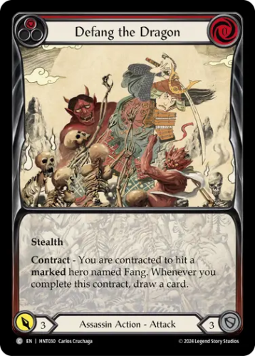 [030]【EN】【Rainbow Foil】竜牙削ぎ/Defang the Dragon[赤]【HNT】[Assassin][C]
