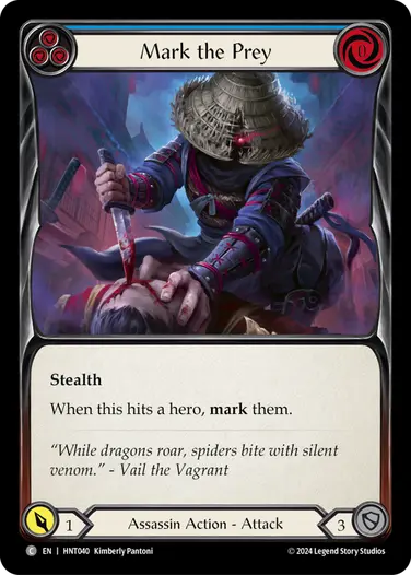 [040]【EN】【Rainbow Foil】標的への刻印/Mark the Prey[青]【HNT】[Assassin][C]