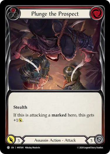 [041]【EN】【Rainbow Foil】急転直下/Plunge the Prospect[赤]【HNT】[Assassin][C]