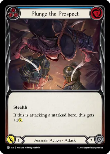 [043]【EN】【Rainbow Foil】急転直下/Plunge the Prospect[青]【HNT】[Assassin][C]