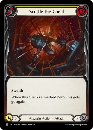 [048]【EN】【Rainbow Foil】狭路の潜行/Scuttle the Canal[黄]【HNT】[Assassin][C]
