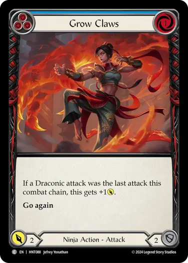 [088]【EN】【Rainbow Foil】爪の増進/Grow Claws[青]【HNT】[Ninja][C]