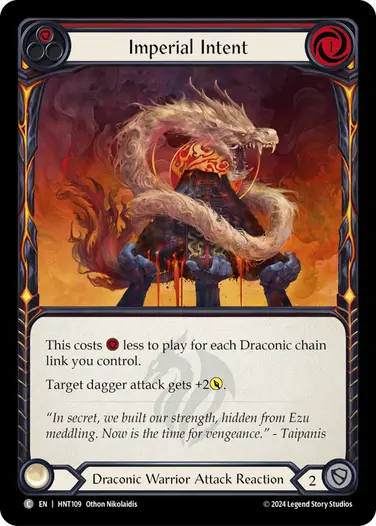 [109]【EN】【Rainbow Foil】皇帝の遺志/Imperial Intent[赤]【HNT】[Draconic Warrior][C]