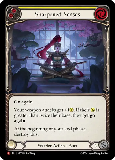 [118]【EN】【Rainbow Foil】研ぎ澄まし/Sharpened Senses[黄]【HNT】[Warrior][M]