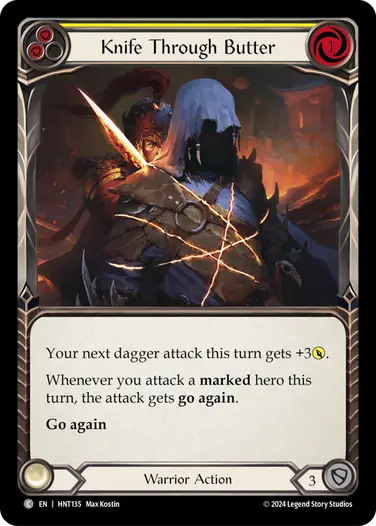 [135]【EN】【Rainbow Foil】容易い切り刻み/Knife through Butter[黄]【HNT】[Warrior][C]