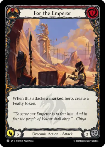 [159]【EN】【Rainbow Foil】皇帝への奉納/For the Emperor[赤]【HNT】[Draconic][C]