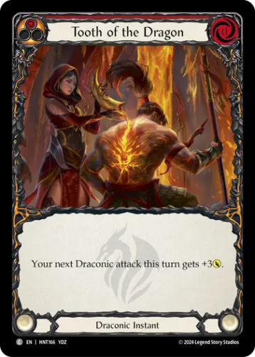 [166]【EN】【Rainbow Foil】竜の牙/Tooth of the Dragon[赤]【HNT】[Draconic][C]
