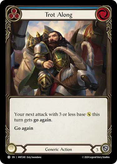 [240]【EN】【Rainbow Foil】共走り/Trot Along[青]【HNT】[Generic][C]