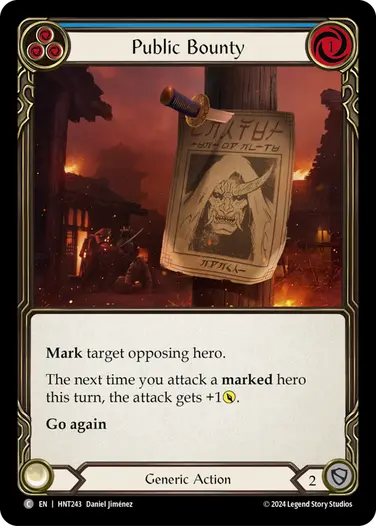 [243]【EN】【Rainbow Foil】手配書/Public Bounty[青]【HNT】[Generic][C]
