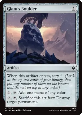 [173]【EN】【FOIL】巨人の大岩/Giant's Boulder【HOB】[C][茶]