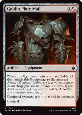 [157]【EN】【FOIL】ゴブリンの板金鎧/Goblin Plate Mail【HOB】[C][多色]