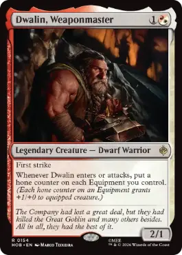 [154]【EN】【FOIL】武器の達人、ドワーリン/Dwalin, Weaponmaster【HOB】[R][多色]