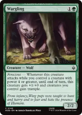 [140]【EN】【FOIL】魔狼の仔/Wargling【HOB】[C][緑]