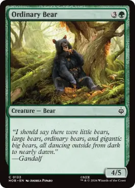 [133]【EN】【FOIL】ふつうの熊/Ordinary Bear【HOB】[C][緑]