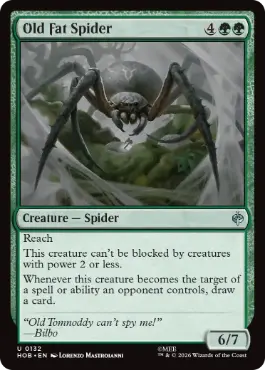 [132]【EN】【FOIL】でぶの年寄りクモ/Old Fat Spider【HOB】[U][緑]