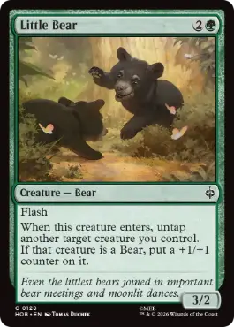 [128]【EN】小さな熊/Little Bear【HOB】[C][緑]