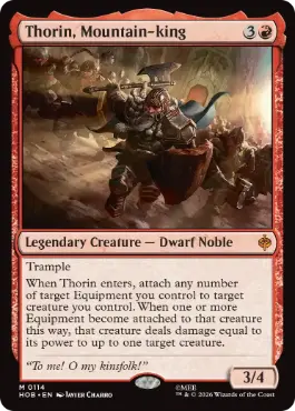 [114]【EN】【FOIL】山の王、ソーリン/Thorin, Mountain-king【HOB】[M][赤]