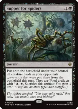 [086]【EN】【FOIL】クモたちの晩ご飯/Supper for Spiders【HOB】[R][黒]