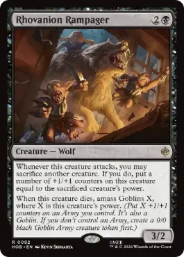 [082]【EN】【FOIL】リョヴァニオンの暴れ者/Rhovanion Rampager【HOB】[R][黒]