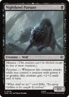 [078]【EN】【FOIL】夜に吼える追跡者/Nighthowl Pursuer【HOB】[U][黒]