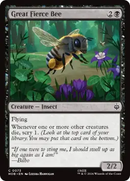 [073]【EN】【FOIL】大きく猛々しいミツバチ/Great Fierce Bee【HOB】[C][黒]