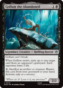 [072]【EN】【FOIL】見捨てられた者、ゴラム/Gollum the Abandoned【HOB】[U][黒]