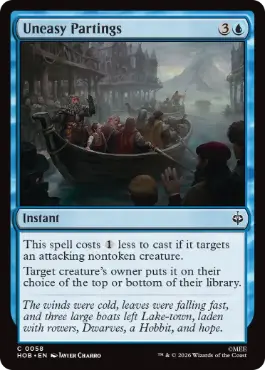 [058]【EN】【FOIL】心安らかならざる別れ/Uneasy Partings【HOB】[C][青]