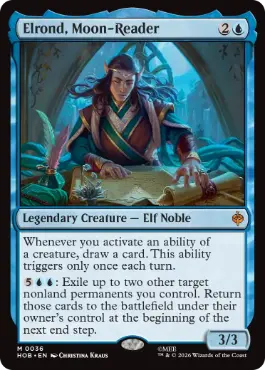 [036]【EN】【FOIL】月を読む者、エルロンド/Elrond, Moon-Reader【HOB】[M][青]