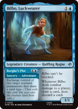[032]【EN】【FOIL】幸運児、ビルボ/Bilbo, Luckwearer【HOB】[U][青]