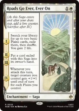 [025]【EN】【FOIL】道は、はてしなくつづく/Roads Go Ever, Ever On【HOB】[R][白]