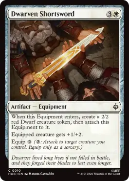 [010]【EN】【FOIL】ドワーフの小剣/Dwarven Shortsword【HOB】[C][白]