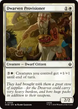 [009]【EN】【FOIL】ドワーフの補給兵/Dwarven Provisioner【HOB】[C][白]