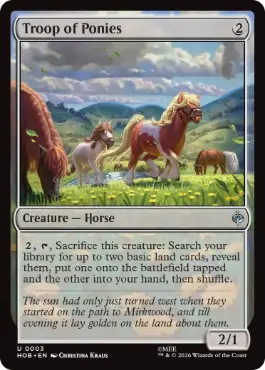 [003]【EN】【FOIL】ポニーの群れ/Troop of Ponies【HOB】[U][無]