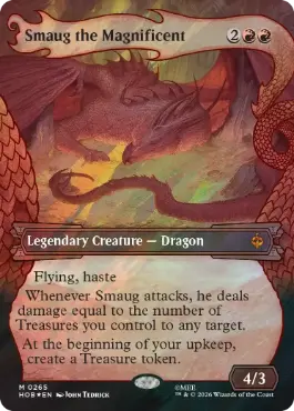 [265]【EN】【サージFOIL】■ボーダーレス■壮大なる者、スマウグ【HOB】[M][赤]