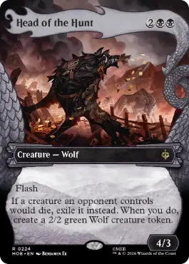 [224]【EN】【FOIL】■ボーダーレス■狩猟群の頭目【HOB】[R][黒]