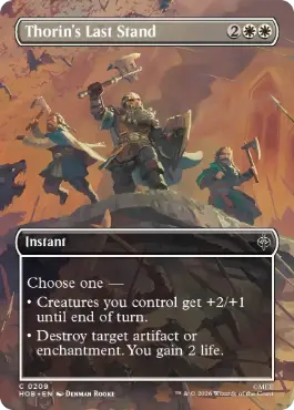 [209]【EN】【FOIL】■ボーダーレス■ソーリン最後の抵抗【HOB】[C][白]