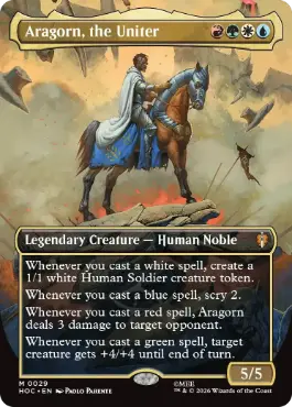 [029]【EN】【FOIL】■ボーダーレス■統一王、アラゴルン【HOC】[M][多色]