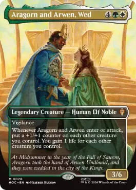 [028]【EN】【FOIL】■ボーダーレス■契り結びし、アラゴルンとアルウェン【HOC】[M][多色]