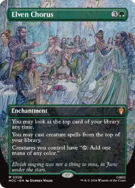 [026]【EN】【FOIL】■ボーダーレス■エルフの合唱【HOC】[M][緑]